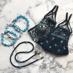 Dana Levy Evil Eye Chain Face Covering - Evil Eye Flatlay