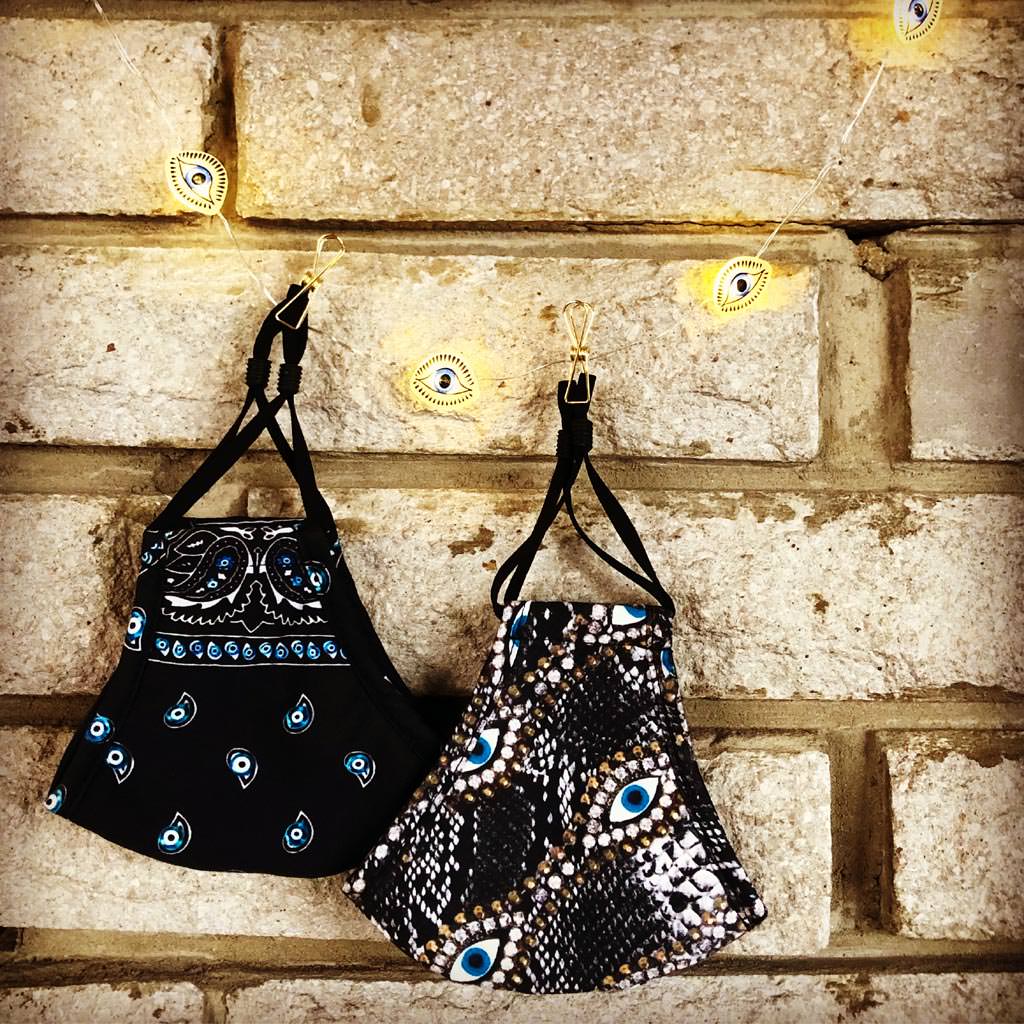 Dana Levy Evil Eye Chain Face Covering - With Evil Eye Bandana Face Covering