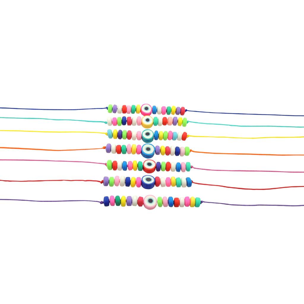 Dana Levy Eye Candy String Cord Bracelet - Rainbow Group Mix