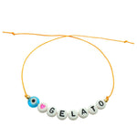 Dana Levy Eye Love ? Personalised Alphabet Charm Cord Bracelet - I Love Gelato