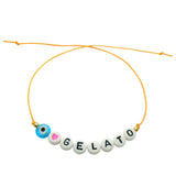 Dana Levy Eye Love ? Personalised Alphabet Charm Cord Bracelet - I Love Gelato