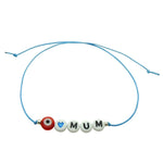 Dana Levy Eye Love ? Personalised Alphabet Charm Cord Bracelet - I Love Mum 