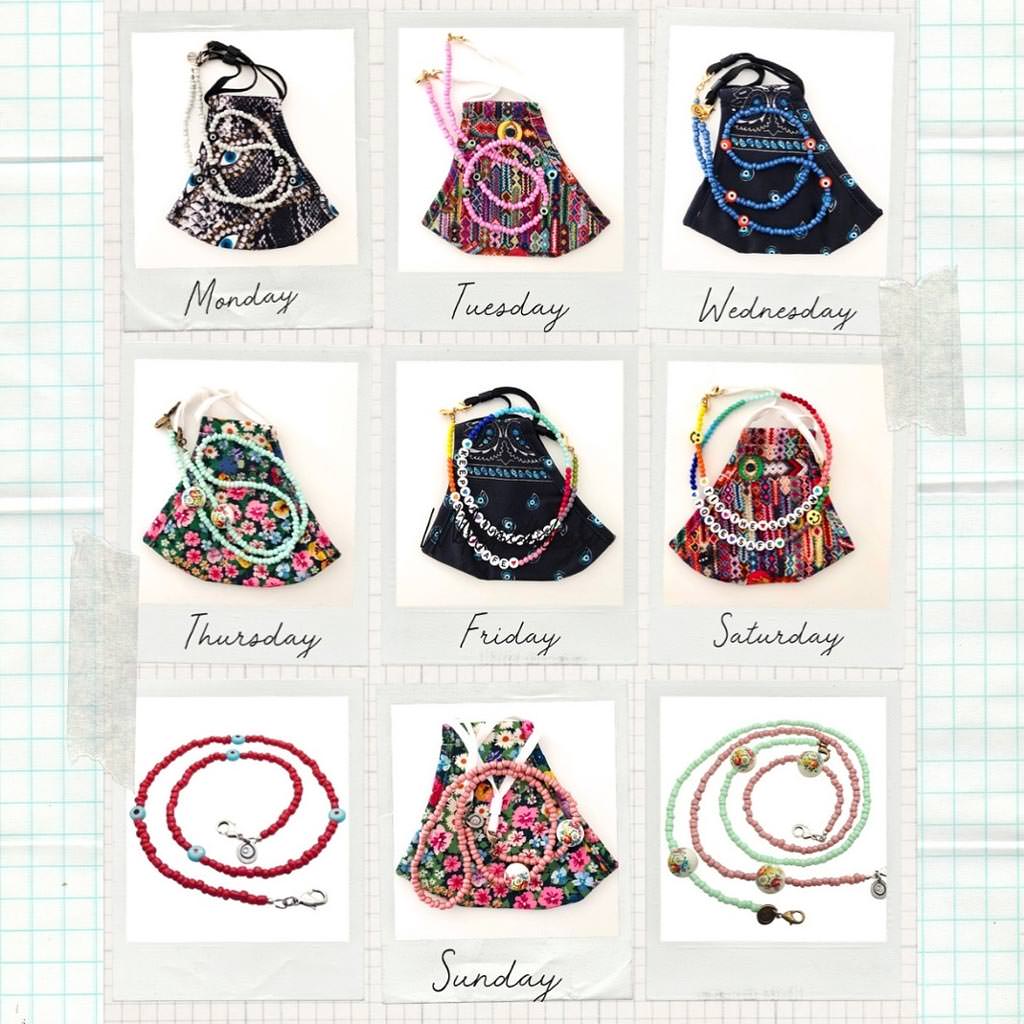 Dana Levy Evil Eye Chain Face Covering - Full Collection 