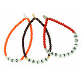 Dana Levy Zodiac Sign Alphabet Charm Glass Bead Bracelet - Fire Signs