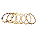 Dana Levy Alphabet Cube Stardust Gemstone Bead Bracelet - Me & You