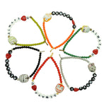 Dana Levy Owl Always Love You Charm Glass Bead Bracelet - Group