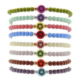 Dana Levy Multicolour Mini Flower Symbol Charm Glass Bead Bracelet - Multcolour Stack