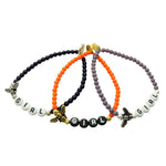 Dana Levy Fly Girl Alphabet Charm Glass Bead Bracelet - Trio