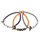 Dana Levy Fly Girl Alphabet Charm Glass Bead Bracelet - Trio