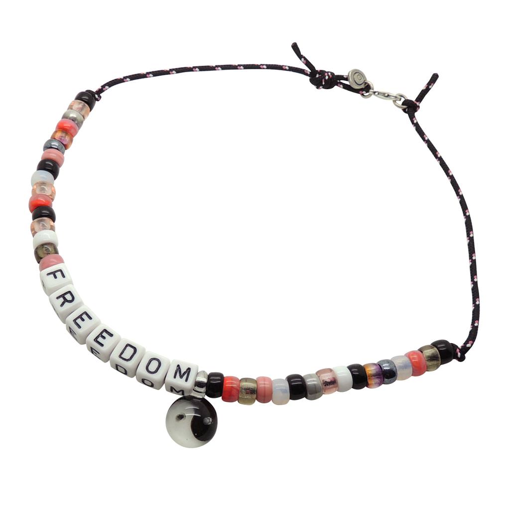 Dana LevyMaxi DIY Personalised Name Abacus Cord Necklace - Freedom / Black Cord