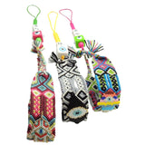Dana Levy Personalised Initial Lucky Charm Beaded Maxi Friendship Phone Strap - Trio Front