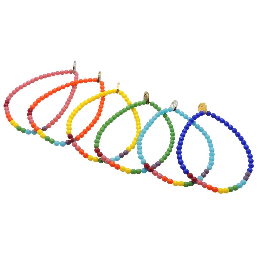 Dana Levy A Perfect Rainbow Glass Bead Bracelet - Group Multicolour