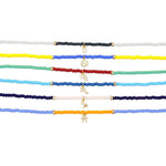 Dana Levy Mini Diamante Zodiac Symbol Charm Glass Bead Duo Choker - Detail