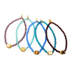 Dana Levy Alphabet Cube Charm Faceted Glass Bead Bracelet - BFF Group 