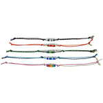 Dana Levy Men's Mini DIY Personalised Name Abacus Charm Cord Duo Bracelet - Group 