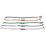 Dana Levy Men's Mini DIY Personalised Name Abacus Charm Cord Duo Bracelet - Group 