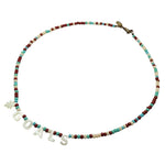 Dana Levy #GOALS Glass Bead Mix Necklace - Earth Sea Mix 