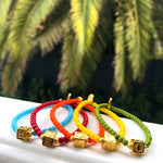 Dana Levy Alphabet Cube Charm Glass Bead Bracelet - Hello Group 