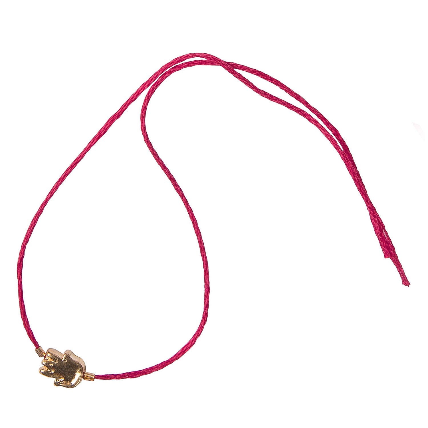 Dana Levy Men's Mini Hamsa Hand Red String Bracelet - Gold