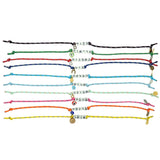 Dana Levy Personalised Alef Bet Hebrew Name Lucky Charm Nautical Cord Bracelet - Group Multicolour