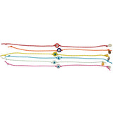 Dana Levy Ceramic Evil Eye Charm Nautical Cord Bracelet - Group Flatlay