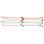 Dana Levy Men's Ceramic Evil Eye Amulet Nautical Cord Bracelet - Group Flatlay