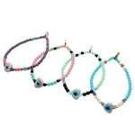 Dana Levy Ceramic Evil Eye Heart Charm Glass Bead Mix Bracelet - Group 