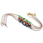 Dana Levy Limited Edition Enamel Initial Charm Candy Bead Braid Bracelet - Hello 