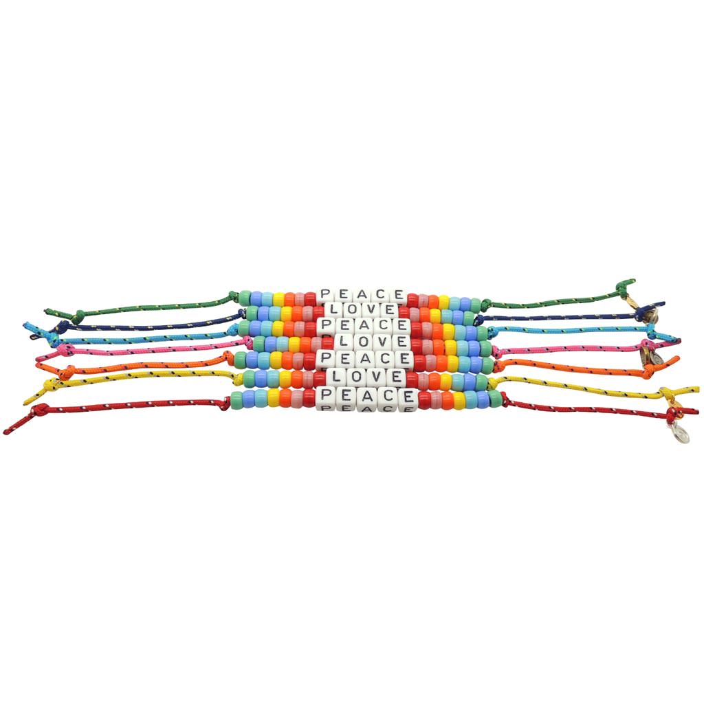 Dana Levy Make a Wish Rainbow Abacus Cord Bracelet - Peace and Love Group 