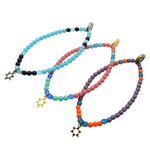 Dana Levy Mini Star of David Charm Glass Bead Mix Bracelet - Trio