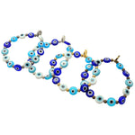 Dana Levy Ocean Blue Glass Evil Eye Charm Bracelet - Group