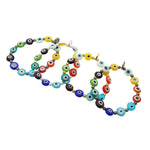 Dana Levy Rainbow Spectrum Glass Evil Eye Charm Bracelet - Group 