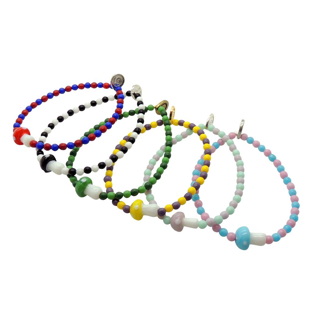 Dana Levy Toadstool Charm Glass Bead Bracelet - Group