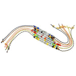 Dana Levy Mini Personalised Alphabet Cube Glass Candy Bead Braid Cord Bracelet - Group