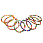 Dana Levy Multicolour Howlite and Glass Bead Mix Bracelet - Group Flatlay