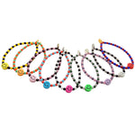 Dana Levy Multicolour Smiley Face Charm Dotty Glass Bead Bracelet - Group Layout