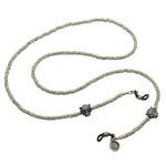Dana Levy Diamante Panther Charm Animal Print Glasses Chain - Gunmetal Charm / Zebra Print Chain