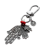 Dana Levy Hamsa Hand Trio Bag Charm - Ant. Silver
