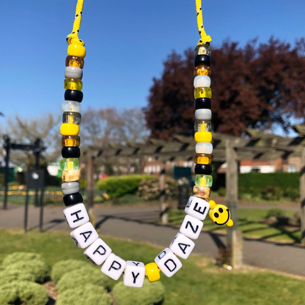 Dana Levy Maxi DIY Personalised Name Abacus Cord Necklace - Happy Daze Sunshine