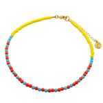 Dana Levy Morse Code Blessings Glass Bead Choker - Happy