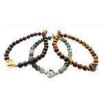Dana Levy Heart Charm Gemstone Bracelet - Trio