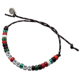 Dana Levy Mini DIY Personalise Me Abacus Cord Bracelet - Ho Ho Ho Black Cord