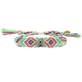 Dana Levy Diamante Horseshoe Charm Midi Friendship Bracelet - Pastel Mint/Pink/Purple/White/Aqua