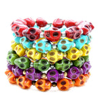 Dana Levy Howlite Skull Charm Bracelet - Group Stack