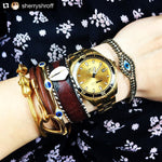 Dana Levy Mother of Pearl Evil Eye Charm Swarovski Crystal Ball Chain Bracelet - As Worn by Sherry Shroff