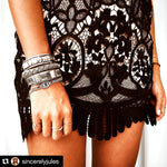 Dana Levy Mother of Pearl Evil Eye Charm Swarovski Crystal Ball Chain Bracelet - As worn by Julie Sarinana of Sincerely Jules