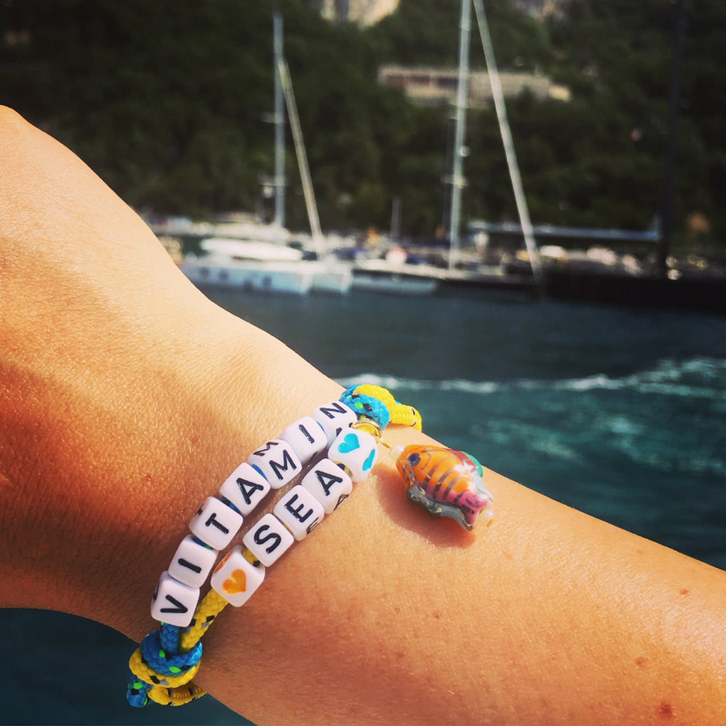 Dana Levy Treasure Island Alphabet Charm Cord Bracelet - Vitamin Sea on Capri 