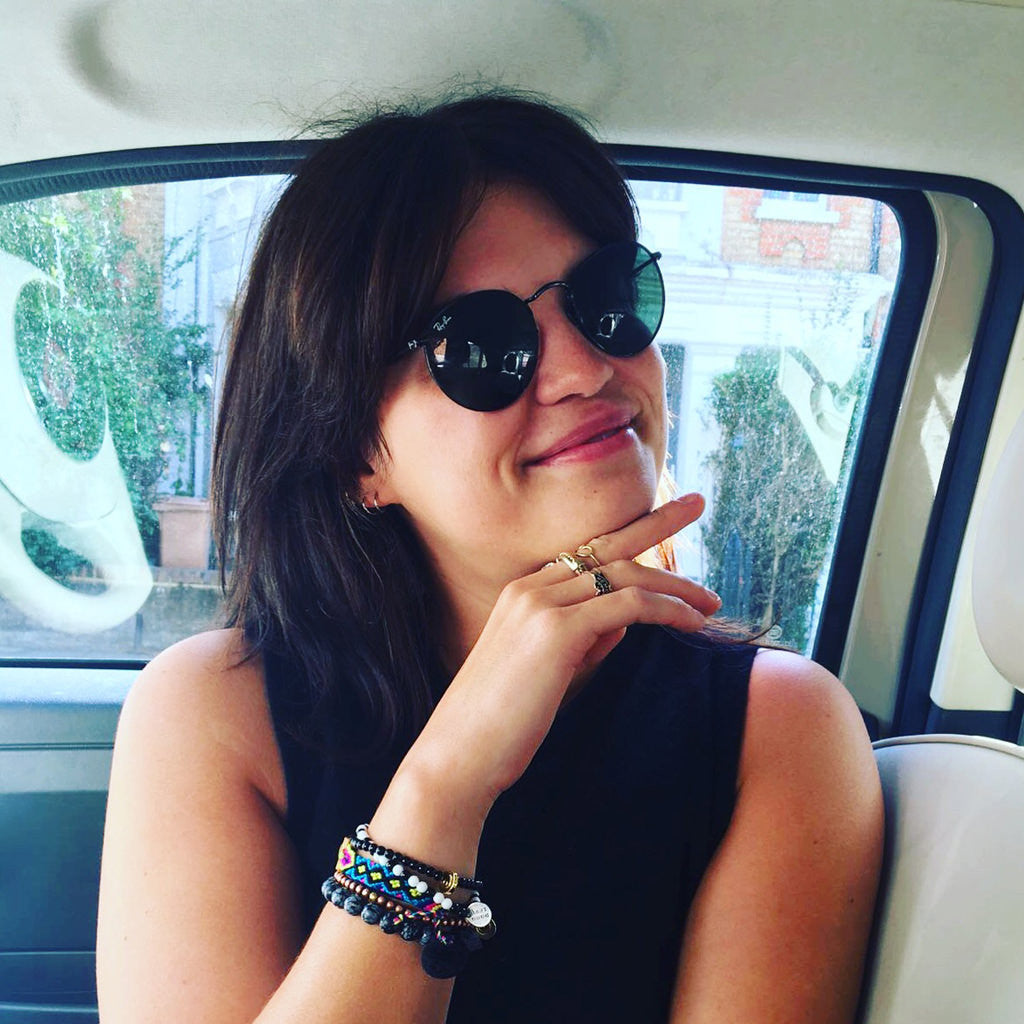 Dana Levy Happiness Morse Code Blessing Glass Bead Bracelet - As Worn by Pixie Geldof