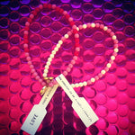 Dana Levy Love Morse Code Blessing Glass Bead Bracelet - Bright & Pastel Pair
