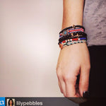 Dana Levy Multicolour Diamante Hamsa Hand Lucky Charm Friendship Bracelet - As Seen on Lily Pebbles